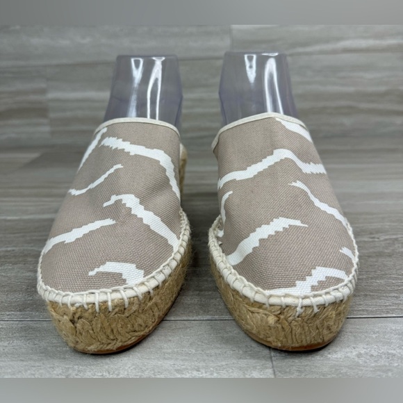 VTG NEW Manuel Canovas Espadrille Wedge Canvas Mules Size 39 US 8.5 - Picture 3 of 10